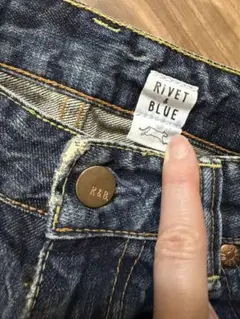 リベットアンドブルー　 デニム ジーンズ ビンテージ パンツ　ダメージ　26