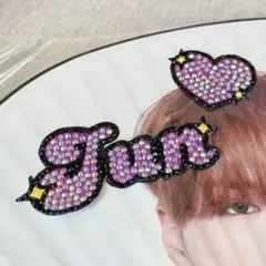 デコパーツ デコうちわ 松本潤 ストーン 嵐 紫 パープル Jun