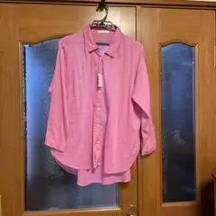 新品・未使用　ピンクのシャツ　インド綿