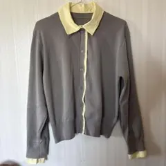 シャツ付きニット