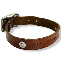 イルビゾンテ レザーブレスレット イタリア製 ヴィンテージ感 上質 革仕上げ