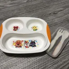 アンパンマン ベビー用ランチプレート スプーンフォークセット　ピジョンのサムネイル