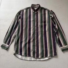 【古着】ストライプ柄カジュアルシャツ M