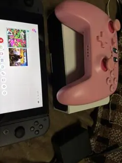 Nintendo Switch グレー + ピンクプロコントローラー