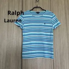 RALPH LAUREN ボーダー 半袖Tシャツ ブルー系 Mのサムネイル