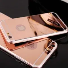 iPhone6plus   超薄TPU ミラーソフトケース (ピンクゴールド)