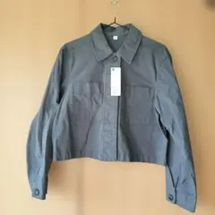 【GU 】グレー クロップドジャケット Mサイズ