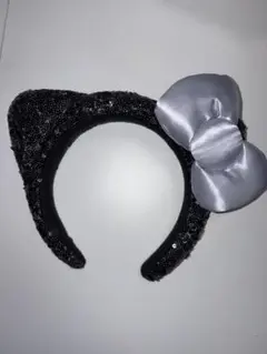 usj カチューシャハローキティースパンコール黒