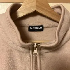OLD UNIQLO ベージュ フリースジャケット L 紺タグ　90s
