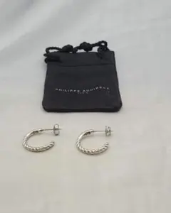 COOTIEPRODUCTIONS シルバー ツイストデザイン フープピアス - メルカリ