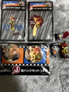 ズートピア　happyくじ　一番くじG賞 ニック&ジュディアクリルキーホルダー