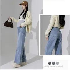 新品⭐️マタニティ ワイドデニムパンツ XLサイズ ストレッチ デニムのサムネイル