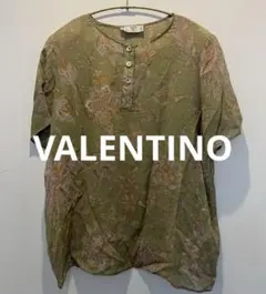 美品　Valentino 半袖　花柄シフォンブラウス46のサムネイル