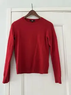UNIQLO カシミア　クルーネックセーター　S レッド　赤