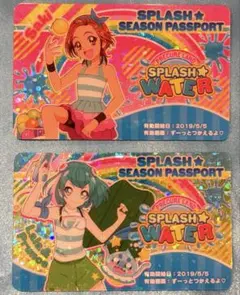 【匿名配送】プリキュアランド　SPLASH★シーズンパスポート　2点セット