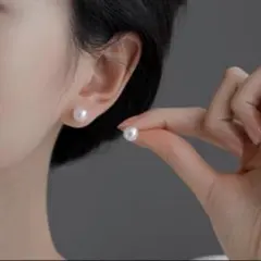 s33 高見え一粒パールピアス＊4mm上品スタッド｜普段使い・オフィス