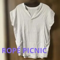 ROPÉ PICNIC ノースリーブシャツ 38 ホワイト　M ロペピクニック