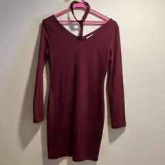 RESEXY Vネック 長袖 ワンピース