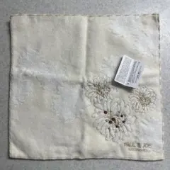 PAUL & JOE 花柄刺繍タオルハンカチ