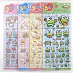 韓国限定 サンリオ　5サイズステッカー 4枚セット ぷっくり シール　キティ