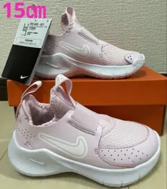 ①新品ナイキNIKE☆フレックスランナー15㎝ピンクフォーム/ホワイト601