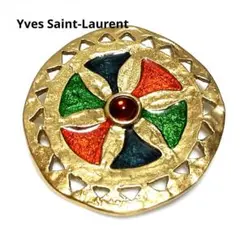 希少♡ヴィンテージ♡イヴサンローラン♡カラーストーン♡ブローチ兼ペンダントトップ