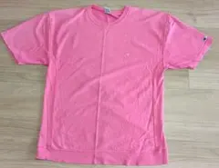 BEAMS×CHAMPION 別注コラボリバースウィーブ　Tシャツ ピンク