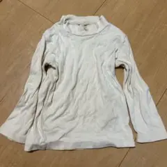 無印良品　生成り　モックネック長袖カットソー 100