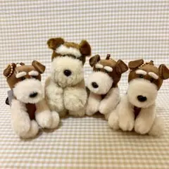 くったりシュナウザー ぬいぐるみ5体セット まとめ売り タグ付き