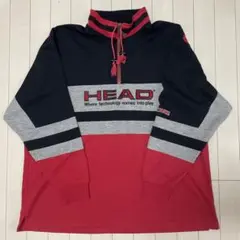 HEAD 3L ジップアップトレーナー ネイビー/レッド/グレー