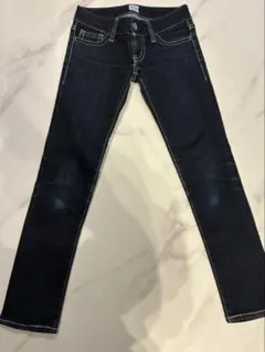 moussy スキニーデニム 24サイズ ダークブルー