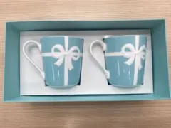 【未使用】ティファニー　ペア　マグカップ　リボン