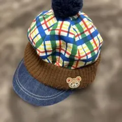 MIKI HOUSE チェック柄 キャップ Mサイズのサムネイル