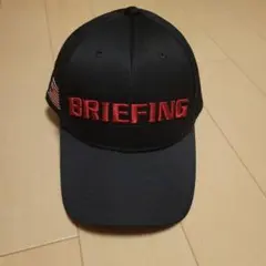 BRIEFING キャップ 黒 赤ロゴ