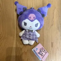 マイメロディ♡クロミ　チェックワンピがま口ポーチ　クロミ