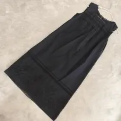 専用COMME CA MODE リネン ノースリーブワンピース 9号 ネイビー