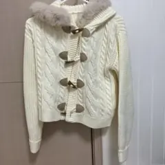 ミッシュマッシュジャケット❤️ファー☆ニット☆ブルゾン☆白