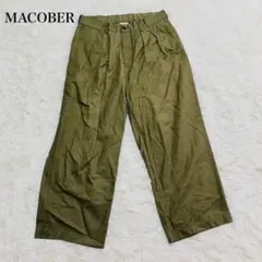 マコバ ワイドパンツ カジュアル 大きいサイズ ゆったり 無地 シンプル 洗える