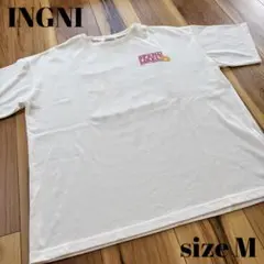 INGNI BACK発泡ハイビスカスロゴTシャツ M