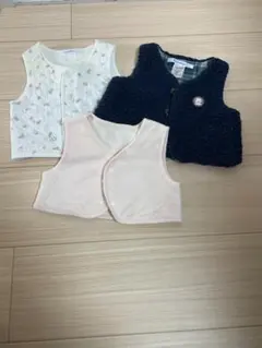 サイズ70　ベビーベスト３点セット　ファミリア