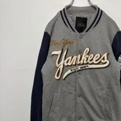 MLB NYヤンキース スウェット スタジャン ジャケット 古着