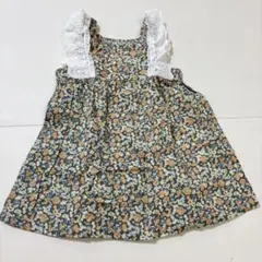 花柄ノースリーブワンピース 100cm