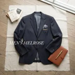 MEN'S MELROSE テーラードジャケット ストライプ ネイビーのサムネイル