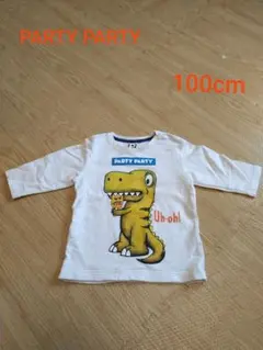 【PARTY PARTY】五分丈Tシャツ 100cm ホワイトのサムネイル