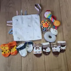 赤ちゃん用おもちゃセット 靴下&帽子40～42cm付き