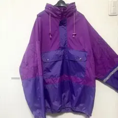 パープル ナイロンジャケット プルオーバー ビッグシルエット　XL メンズのサムネイル