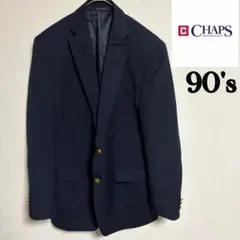90s CHAPS RALPHLAUREN 金ボタン　紺ブレ　ブレザー　古着のサムネイル