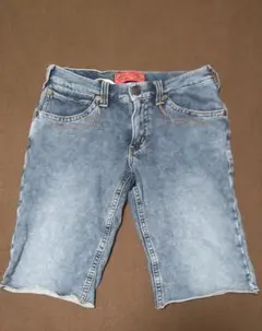 sale 着心地◎ EDWIN デニム風 スエット生地 ハーフパンツ 30