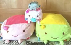 はんなり豆腐ぬいぐるみまとめ売り　かわいいキャラクターぬいぐるみセット