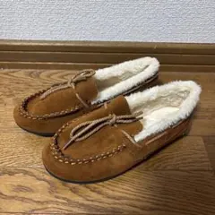 ブラウン スエード モカシン　22.5-23cm 37サイズ